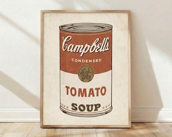 Andy Warhol 1962 Campbell's Tomatensuppe Pop Art Print Home Decor Wandposter Vintage
