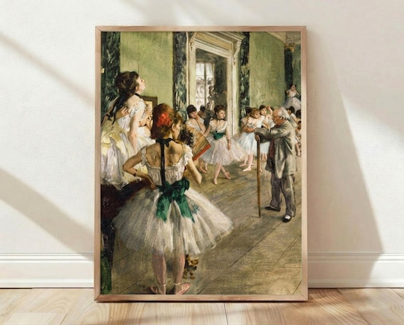 Edgar Degas Print, The Dance Class Poster, Vintage Paris Wall Art, Large Apartment Decor, Anniversary Gift
