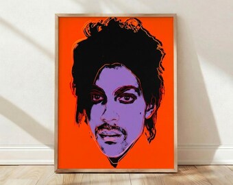 Prince Pop Art Poster, Andy Warhol Art Print, Portrait Painting Wall Art, Bright Colorful Modern Decor