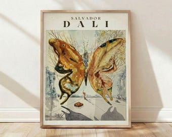 Lámina de Salvador Dalí, Póster de Mariposa Surrealista, Mariposa Venus 1947, Arte de Pared Moderno, Póster Surrealista, Arte de Pared de Dalí, Lámina de Arte Famoso