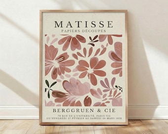 Impresión Henri Matisse, Matisse Papiers Découpés, Arte de pared Matisse, Arte abstracto floral, Impresión botánica moderna, Arte de pared grande, Regalo para ella