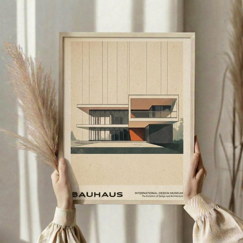 Bauhaus Architecture Exhibition Poster, International Design Museum ...