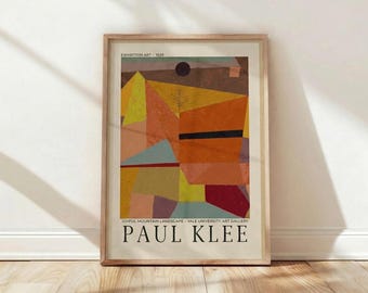 Paul Klee Freudige Berglandschaft, Vintage Ausstellung Abstraktes Poster, Wand Kunst Druck Deco