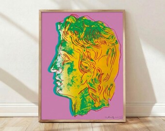 Andy Warhol Alexander The Great Poster, Pop Art Print, Andy Warhol Art, Modern Wall Art, Portrait Home Decor