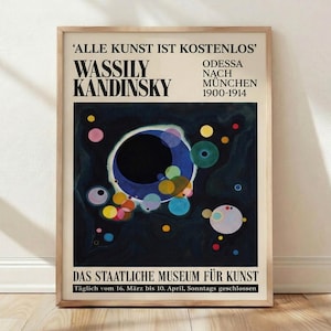 Póster de Wassily Kandinsky, lámina Bauhaus para pared, lámina de constructivismo abstracto, decoración de mediados de siglo, decoración para sala de estar