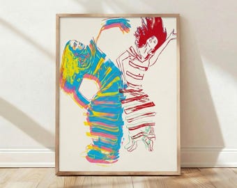 Andy Warhol Martha Graham Satyric Festival Song, Pop Art Poster, Faceless Portrait Wall Art, Bold Modern Print, Living Room Decor