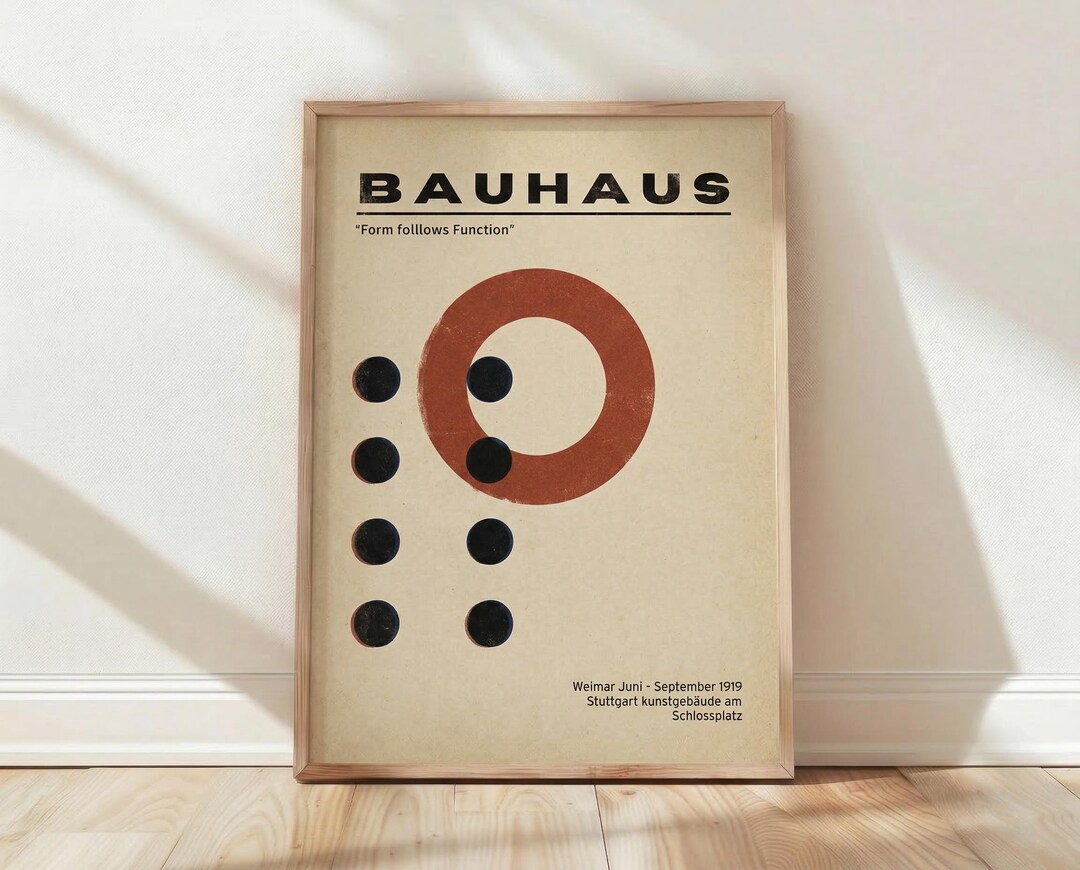 Bauhaus Form Follows Function, Weimar 1919, Stuttgart Design, Wall Art ...