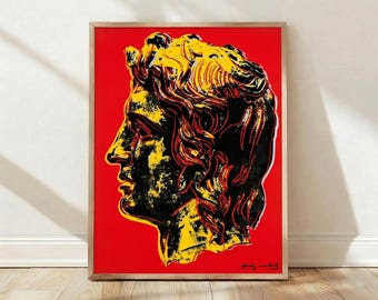 Alexander The Great by Andy Warhol Poster, Pop Art Museum Print, Lichtenstein Style Wall Sculpture, Home Decor Gift for Boyfriend