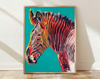 Andy Warhol Grevy's Zebra Poster, Andy Warhol Art Print, Pop Art Wall Decor, Modern Wall Art, Home Decor Gift
