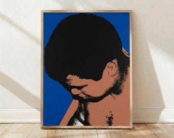 Andy Warhol Muhammad Ali Poster, Pop Art Portrait Painting, Man Cave Decor, Modern Wall Art