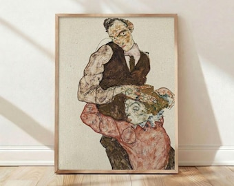 Egon Schiele, 1913, Der Hellseher, Home Decor, Wandkunst, Poster, Print, Expressionismus, Vintage, Geschenk