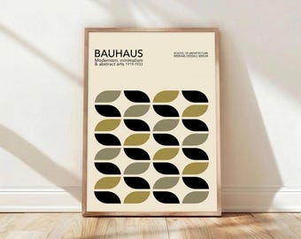 Bauhaus 1919-1933 Modernism Minimalist Geometric Architecture Home Decor Wall Art Print Poster Exhibition Gift