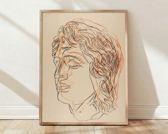 Andy Warhol Alexander The Great Print, Pop Art Poster, Faceless Portrait Wall Art, Bold Modern Home Decor, Art Lover Gift