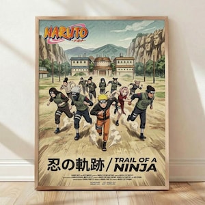 Naruto Trail of a Ninja, Hidden Leaf Village, Masashi Kishimoto, Home Decor, Wall Poster
