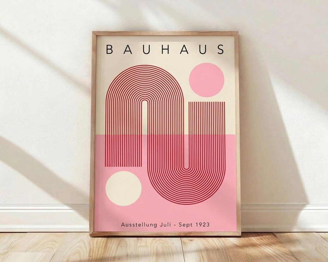 Bauhaus Print, 1923 Exhibition Poster, Mid Century Modern Wall Art ...