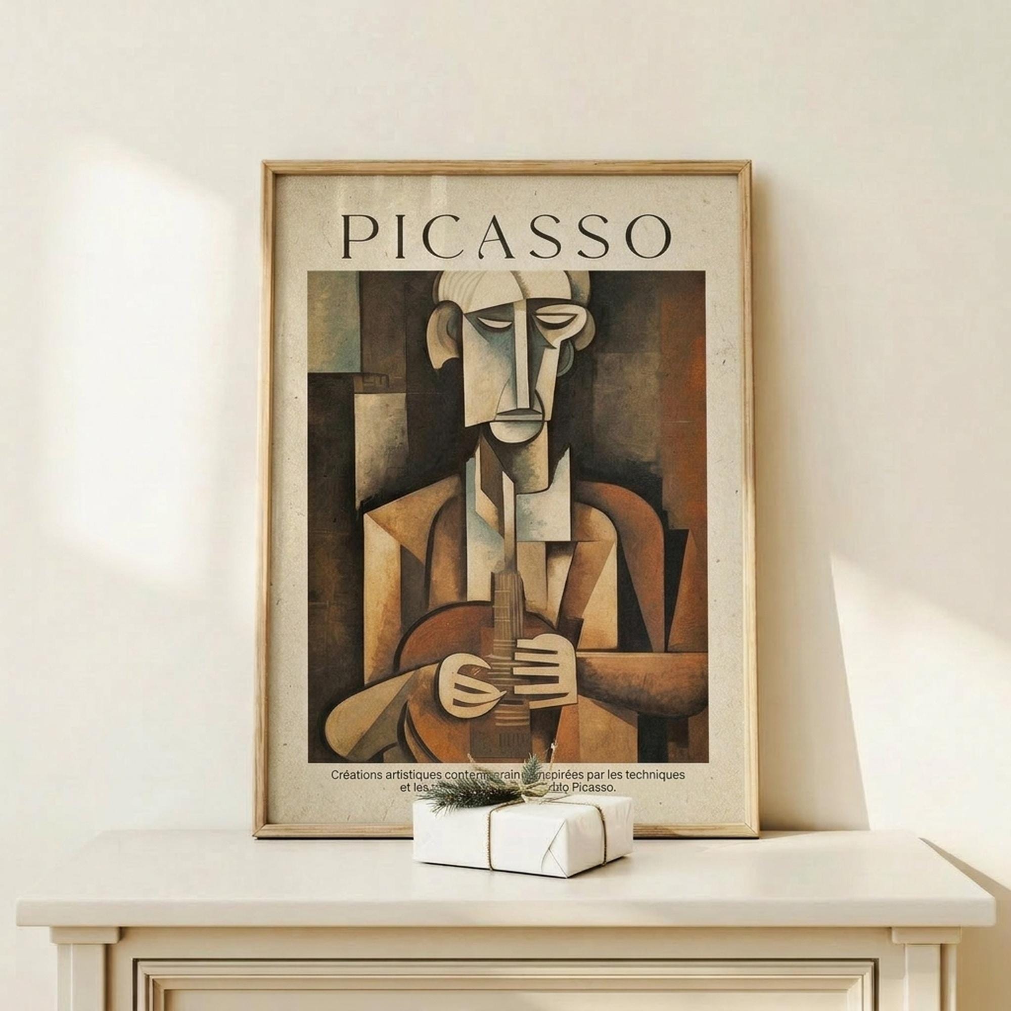 Pablo Picasso, Guitarist 1910, Cubism Masterpiece, Iconic Quality Wall ...