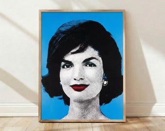 Andy Warhol Jackie 1964 Poster, Pop Art Portrait Print, Faceless Portrait Wall Art, Modern Wall Art, Living Room Decor