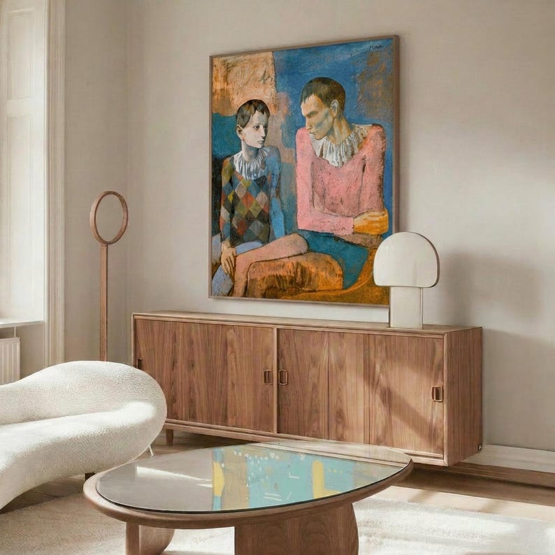 Pablo Picasso Print, Acrobat and Young Harlequin Poster, Modern Wall ...