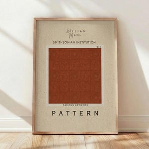 ウィリアム・モリス スミソニアン博物館 1870年パターン 有名なアートワークポスター、アートプリント、ホームデコレーション、ウォールアート