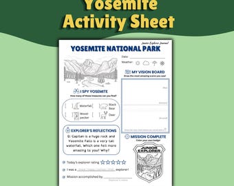 Hoja de actividades de Yosemite / Cuadernos imprimibles