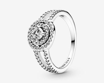 Anello Pandora con doppio alone scintillante in argento 925 ALE