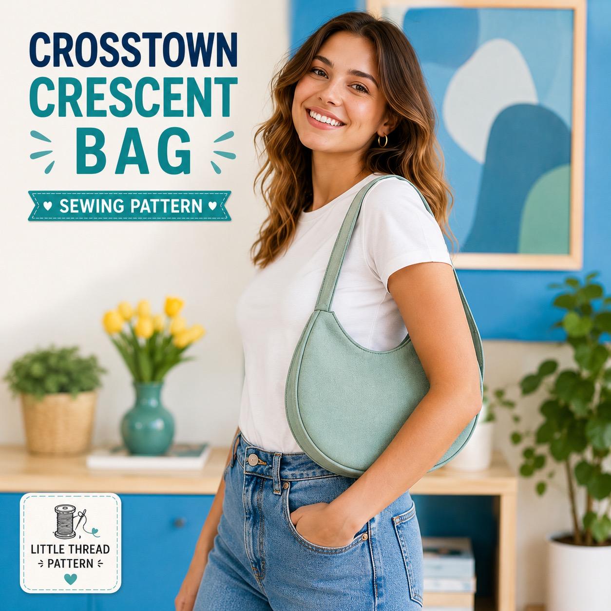 Crescent Bag Sewing Pattern | Trendy Crossbody, Beginner Friendly (PDF ...