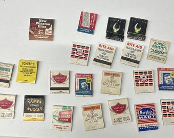 Vintage Advertising Matchbook Lot of 20 1970s 1980s Alien Movie Rite Aid Cigars