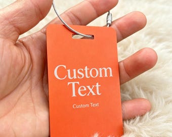 Personalized Aluminum Luggage Tag, Custom Travel ID, Tags for backpack Bag, Engraved Tags for Phone Number Names classroom