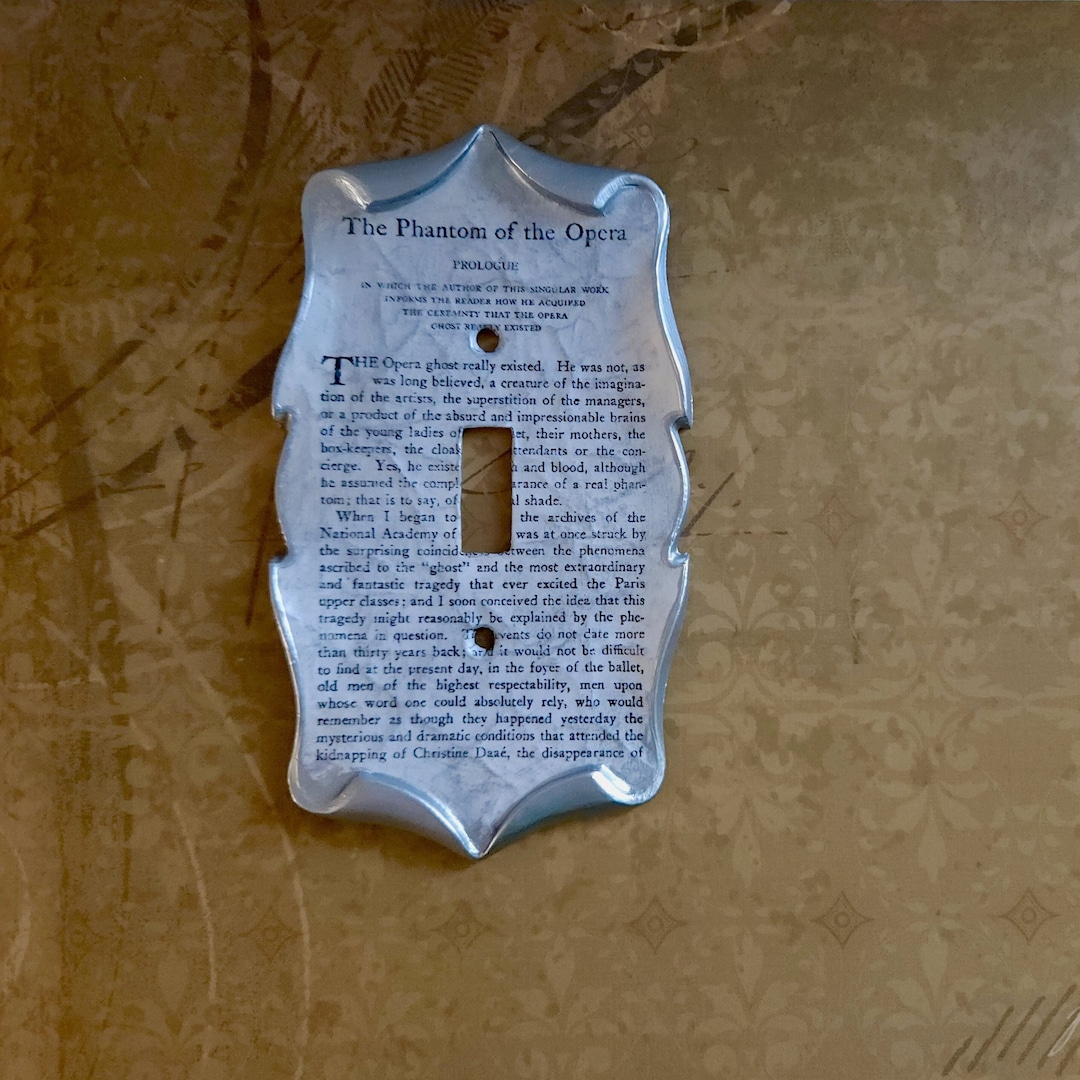 Phantom of the Opera Decoupage Library Book Light Switch Plate Cover - Etsy