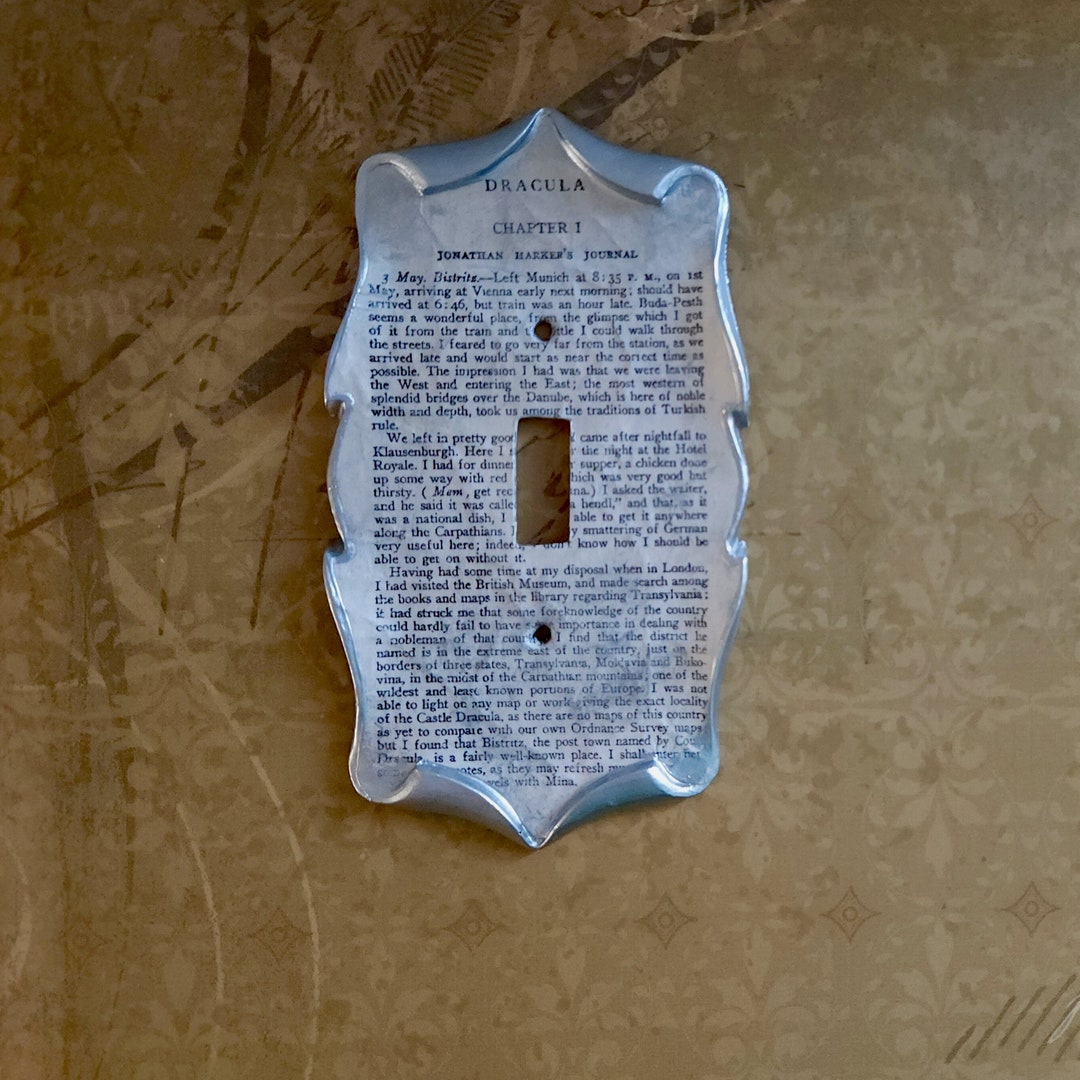 Bram Stoker Dracula Decoupage Library Book Light Switch Plate Cover - Etsy