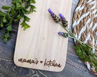Mama's Kitchen Wooden Serving Board, Mother's Day Gift, House Warming Gift, Wedding Gift, Cutting Board, Kitchen Decor, Mom Gifts