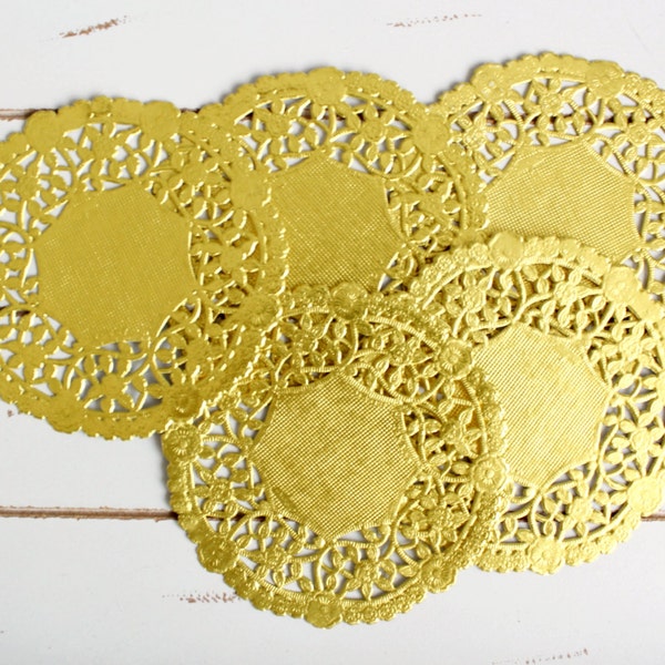 Gold Paper Doilies Etsy