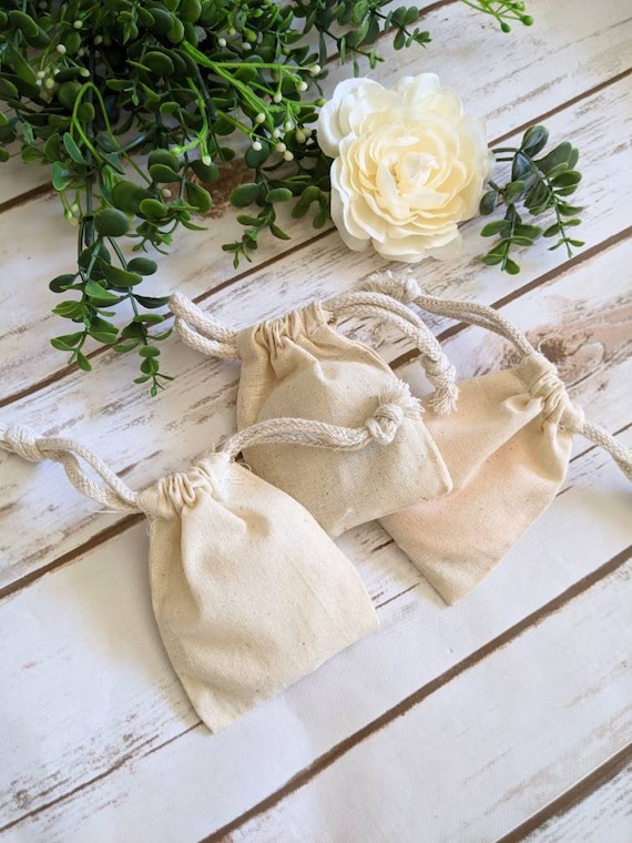 12 COTTON MUSLIN Bags pouches 3.5X5 Inch Wedding Party Favor Gift Bags Etsy