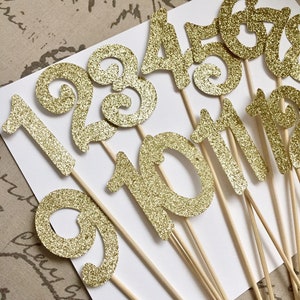 Table Numbers Centerpiece on Sticks Wedding, Baby Shower, Bridal ...