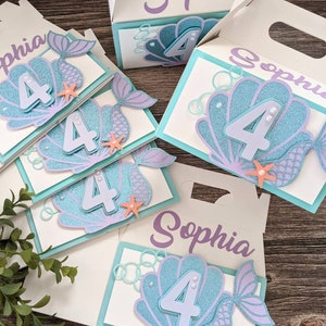 Mermaid Cake Topper, Mermaid Gable Favor Box, Mermaid Cupcake Toppers ...