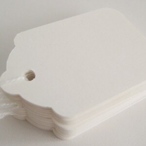 100 Pre Strung White Tags 25x39mm - Fred Aldous - View #9