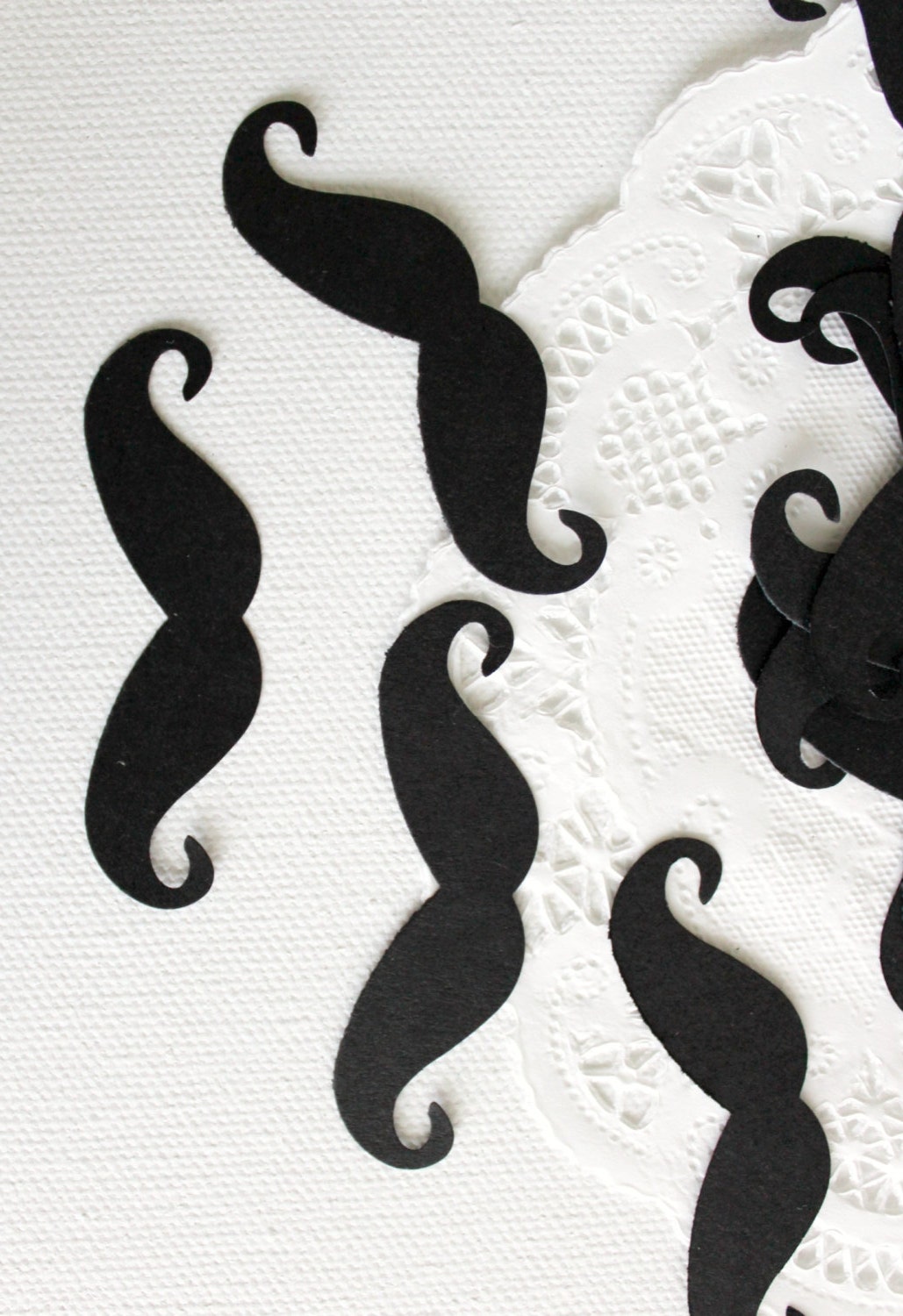 50 Black Mustache Die Cuts Punches Cardstock 2 1/4 Inch Etsy