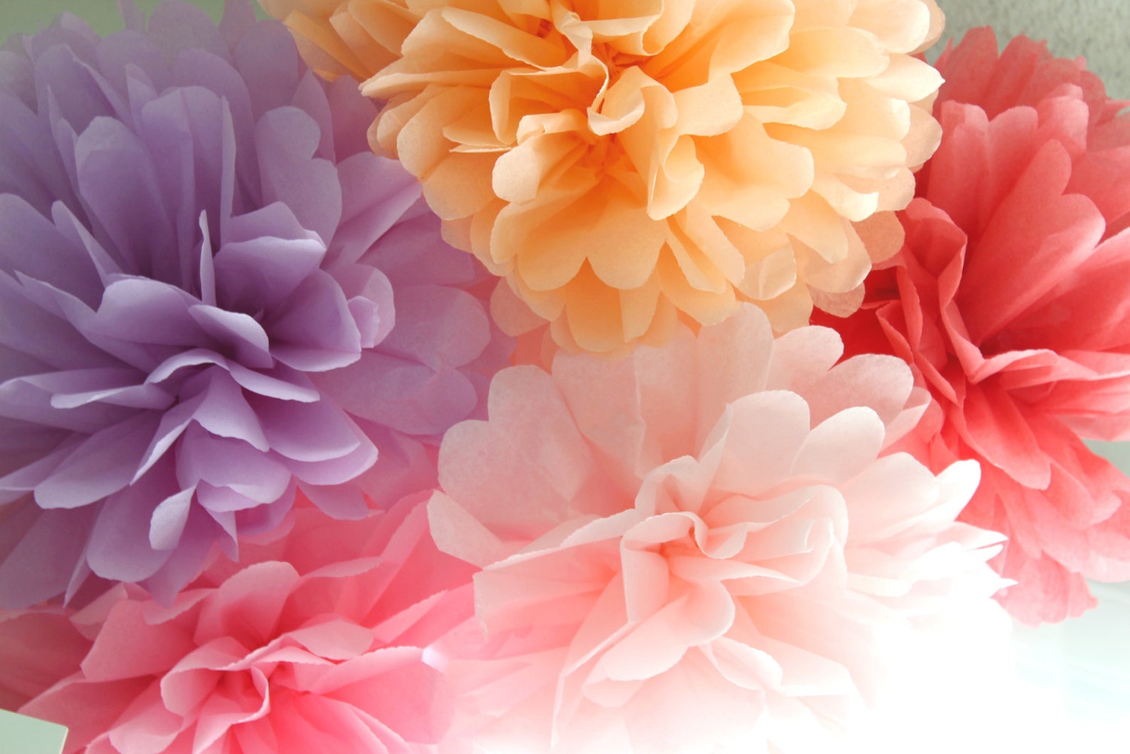 Mint Green Tissue Paper Pom Poms Wedding Birthday Bridal Etsy