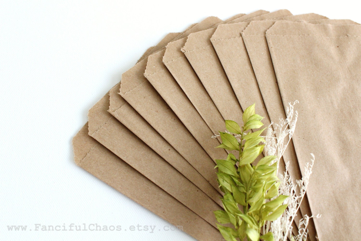100 Brown Flat Kraft Paper Bags 5X7.5 Inch Etsy