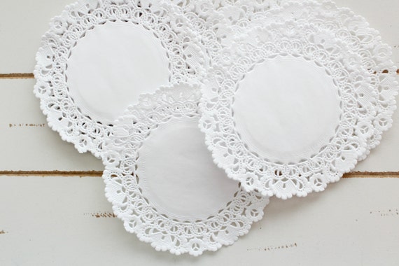 50 White Paper Doily Doilies 4 Inch 