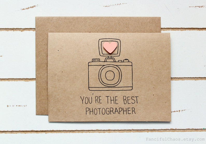 You're The Best Photographer Customized Stationary Cards Wedding, Pregnancy, Family Photoshoot, Photography, Camera image 2