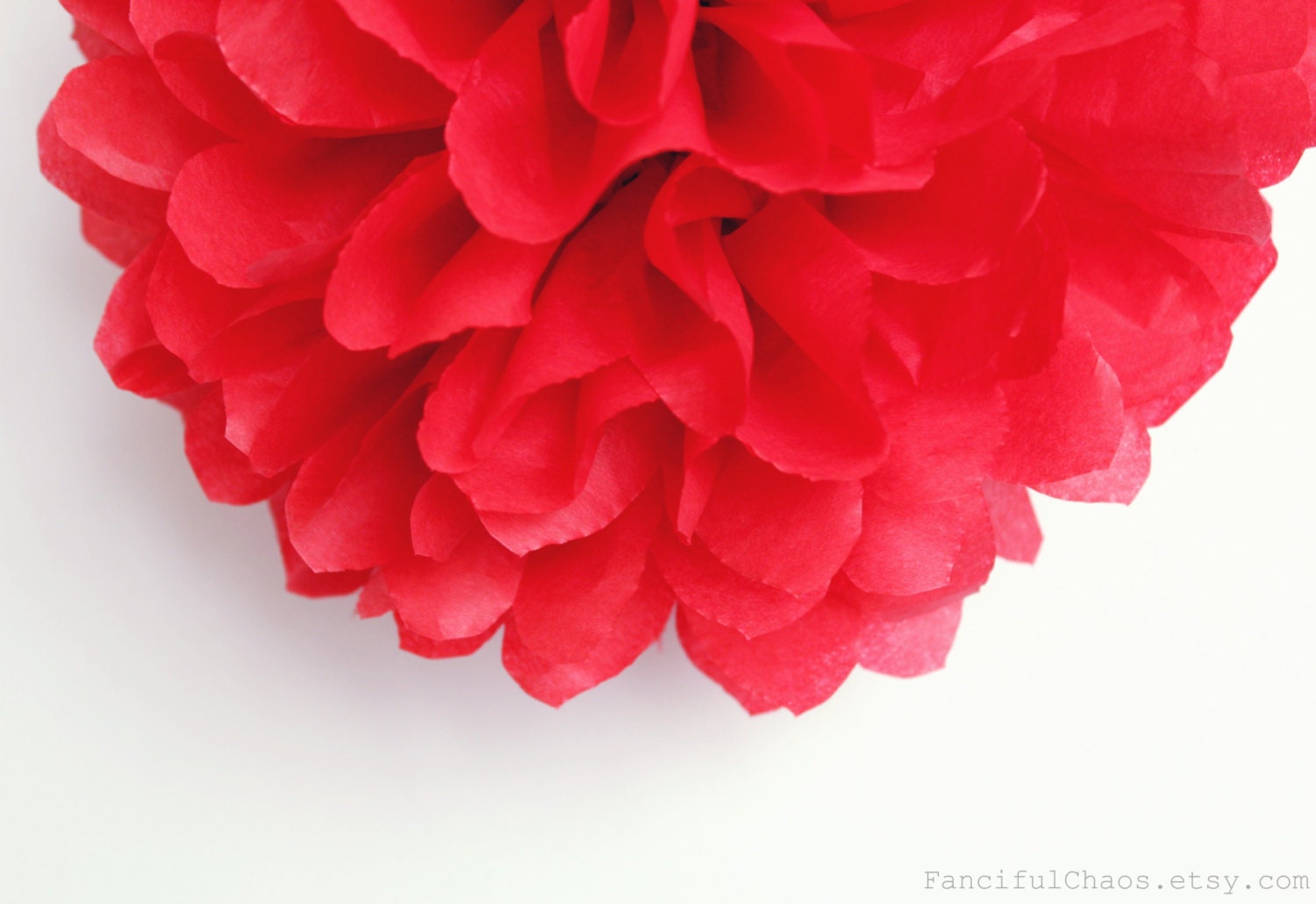 Scarlet Red Tissue Paper Pom Poms Wedding Birthday Bridal Etsy