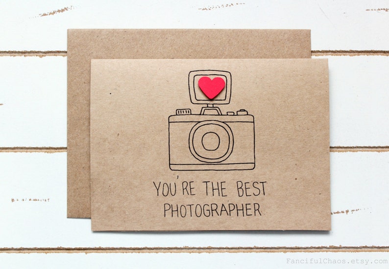 You're The Best Photographer Customized Stationary Cards Wedding, Pregnancy, Family Photoshoot, Photography, Camera image 1