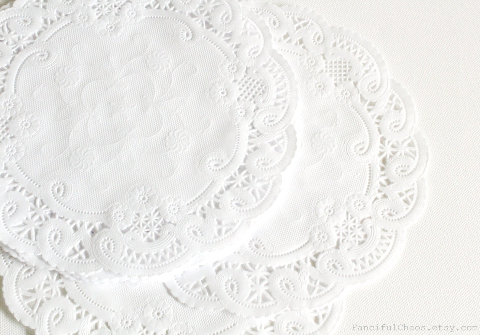 100 White Paper Doily Doilies 5 Inch Etsy