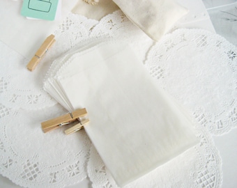 100 White Glassine Paper Bags 3.25X4.75 inch