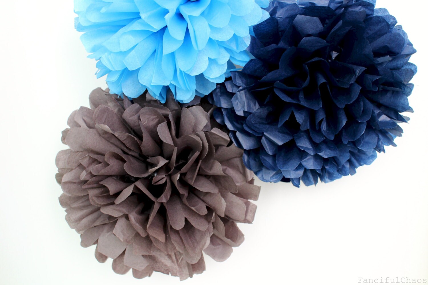 Navy Blue Tissue Paper Pom Poms Wedding Birthday Bridal Etsy