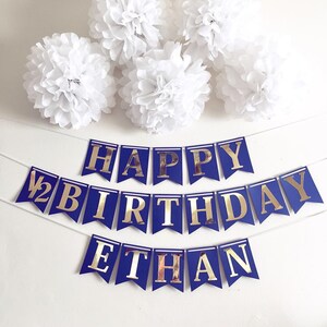 Happy 1/2 Birthday Paper Banner Bunting Garland, Happy Birthday Sign ...