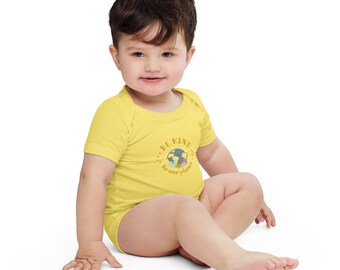Baby Strampelanzug, Earth Day Outfit, Eco freundlicher Bodysuit, Naturliebhaber Kleidung