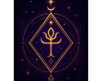 Spirituelle Sigil Vinyl Aufkleber, Laptop Aufkleber, wasserdicht Witchy Boho Aufkleber