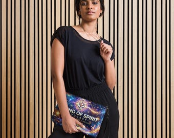 Sound of Spirit Umhängetasche, spirituelle Boho Messenger, Intuitives Lifestyle Accessoire